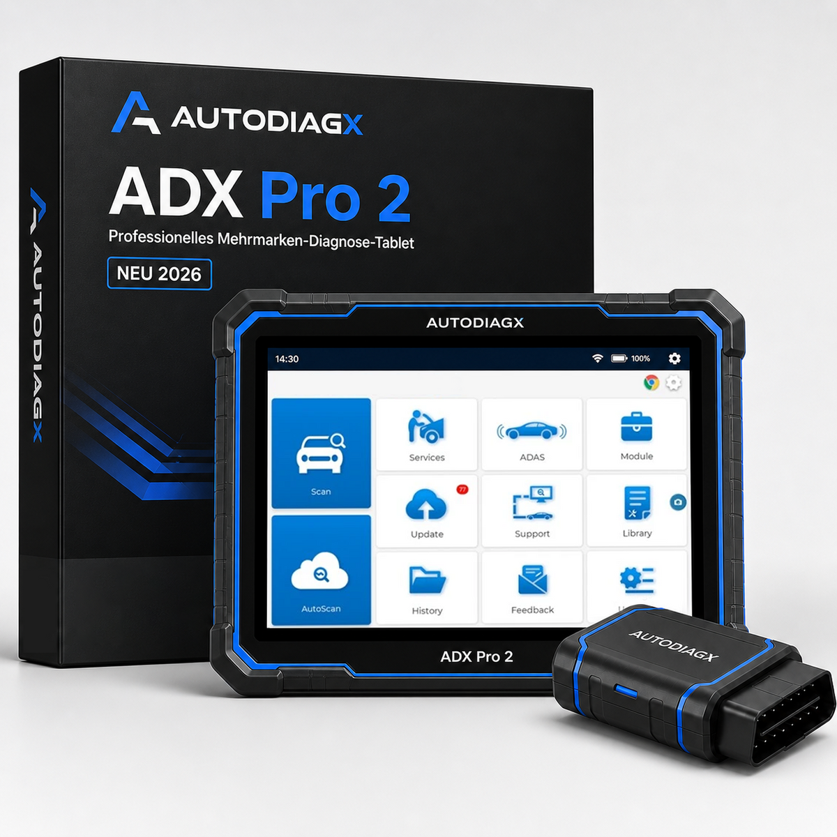 Tableta de diagnóstico multimarca profesional AUTODIAGX ADX Pro 2
